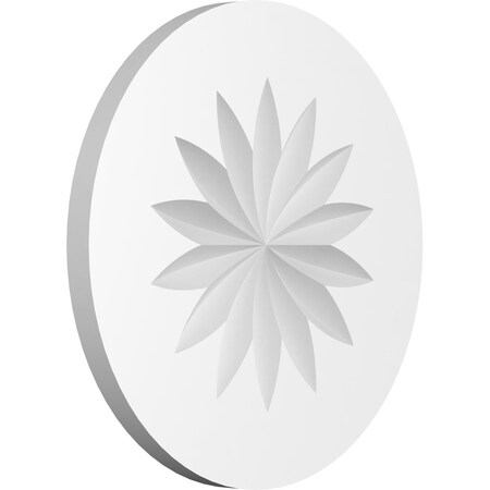 Ekena Millwork Standard Grayson Flower Rosette With Square Edge, 8"W x 8"H x 1/2"P ROSP080X080X050GRY09